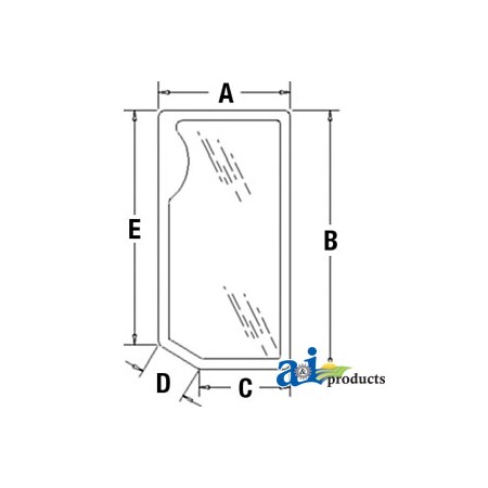 A & I Products Glass, Front, Lower (LH) 37" x23" x2" A-82001923